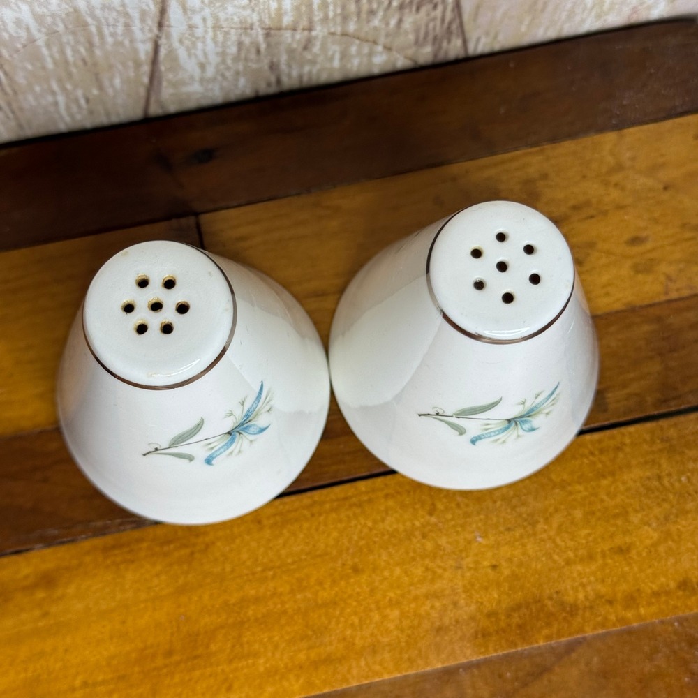 Vintage Homer Laughlin Triumph Cynthia Ceramic Salt & Pepper Shakers - Picture 4 of 6